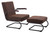Father Lounge Chair Vintage Brown, Faux Leather