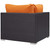 Convene Outdoor Patio Corner, Orange, Rattan 9675