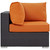 Convene Outdoor Patio Corner, Orange, Rattan 9675