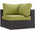 Convene Outdoor Patio Corner, Green, Rattan 9676