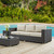 Sojourn Outdoor Patio Sunbrella Sofa, Beige, Rattan 9752
