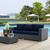 Sojourn Outdoor Patio Sunbrella Sofa, Navy, Rattan 9753