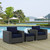 Sojourn Sectional Sofa Set, Navy, Rattan 9832