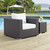 Convene Outdoor Patio Armchair, White, Rattan 9875