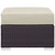 Convene Outdoor Patio Fabric Square Ottoman, Beige, Rattan 9892