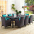 Convene 82" Outdoor Patio Dining Table, Brown, Rattan 9910