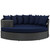 Sojourn Outdoor Patio Sunbrella Daybed, Navy, Rattan 9988