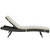 Sojourn Outdoor Patio Sunbrella Chaise, Beige, Rattan 9996
