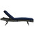 Sojourn Outdoor Patio Sunbrella Chaise, Navy, Rattan 9997