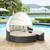 Sojourn Outdoor Patio Sunbrella Daybed, Beige, Rattan 9999