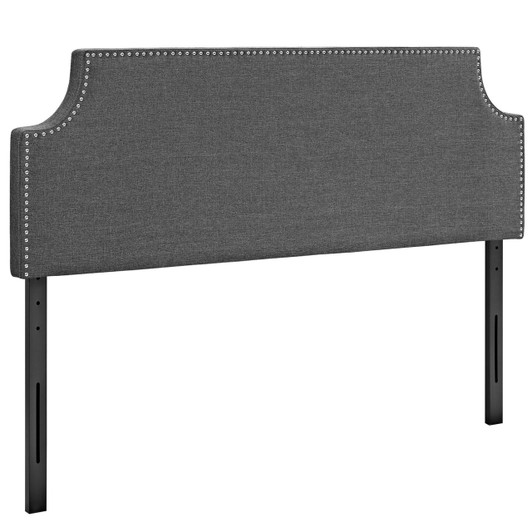 Laura King Upholstered Fabric Headboard, Grey, Fabric 12145