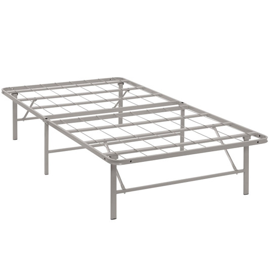Horizon Twin Stainless Steel Bed Frame, Grey, Metal 12245