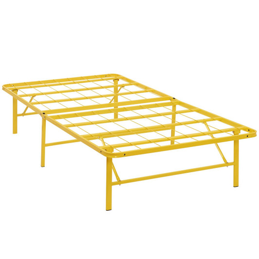 Horizon Twin Stainless Steel Bed Frame, Yellow, Metal 12251