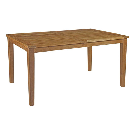 Marina Outdoor Patio Teak Dining Table, Wood, Brown 13173