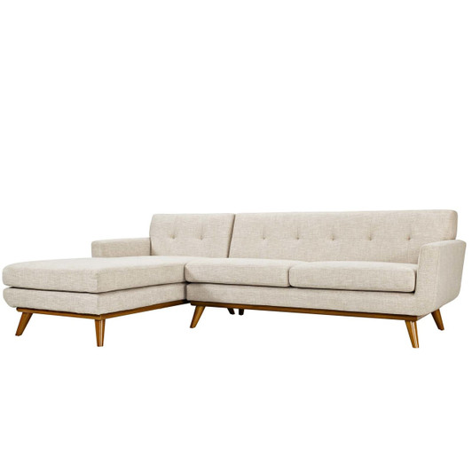 Engage Right-Facing Sectional Sofa, Fabric, Beige 13478