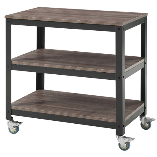 Vivify Tiered Serving Stand, Wood Metal Steel, Black 13788