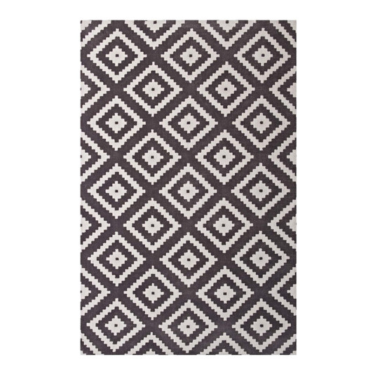 Alika Abstract Diamond Trellis 5x8 Area Rug, Fabric, Multi Grey Gray 14750