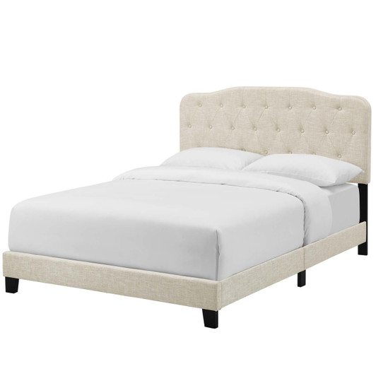 Amelia King Upholstered Fabric Bed, King Size, Fabric, Beige, 15492