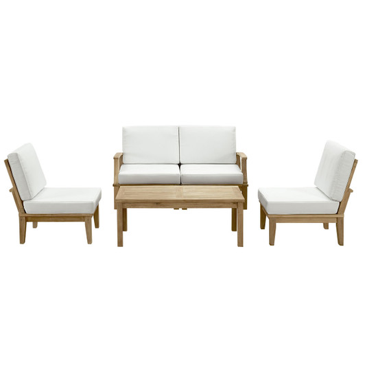 Marina 5 Piece Sofa Set in Natural White EEI-1477-NAT-WHI-SET