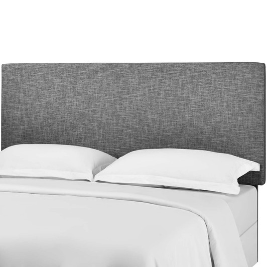 Taylor Full / Queen Upholstered Linen Fabric Headboard, Fabric, Light Grey Gray, 17720