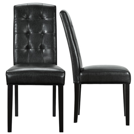 Perdure Dining Chairs Set of 2 in Black Perdure Dining Chairs Set of 2 in Black