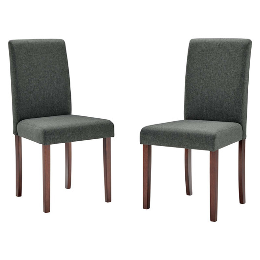 Prosper Upholstered Fabric Dining Side Chair Set of 2, Fabric, Wood, Grey Gray, 18235
