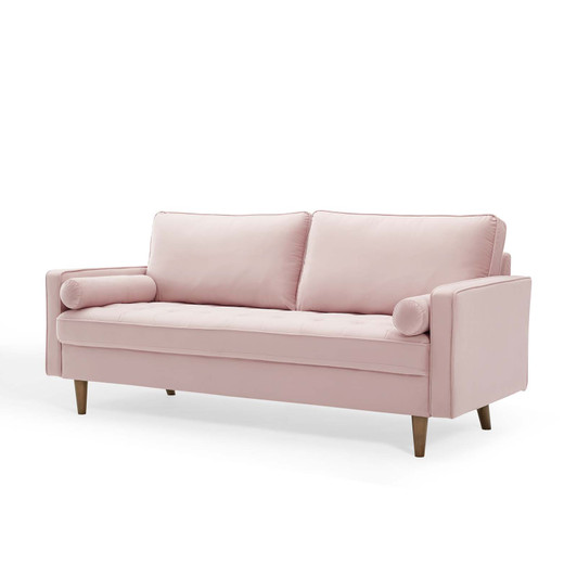 Valour Performance Velvet Sofa, Velvet, Pink, 18365