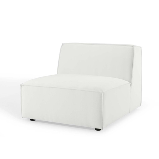 Restore Sectional Sofa Armless Chair, Fabric, White, 18640