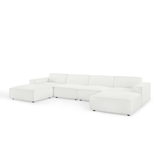 Restore 6-Piece Sectional Sofa, Fabric, White, 19269
