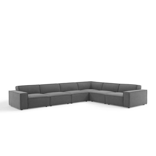 Restore 6-Piece Sectional Sofa, Fabric, Dark Grey Gray, 19274