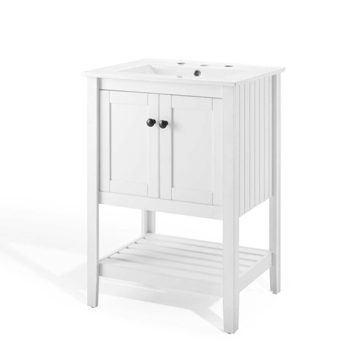 Prestige 24" Bathroom Vanity, Wood, White, 19587