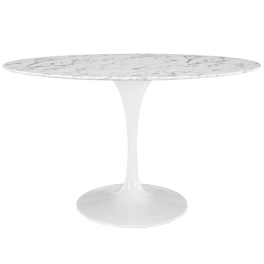 Lippa 54" Oval-Shaped Dining Table in White