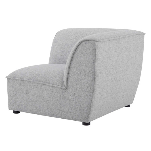 Comprise Corner Sectional Sofa Chair, Fabric, Light Grey Gray, 20008