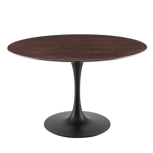 Lippa 47" Wood Dining Table, Wood, Black Dark Brown, 20657