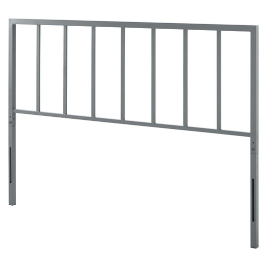 Tatum King Metal Headboard, Metal Steel, Grey Gray, 21419