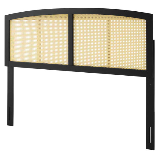 Halcyon Cane Full Headboard, Wood, Black, 21506 Halcyon Cane Full Headboard, Wood, Black, 21506