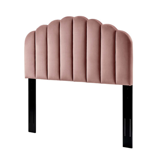 Veronique Twin Performance Velvet Headboard, Velvet, Pink, 21516