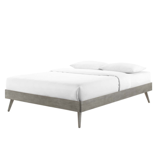 Margo Queen Wood Platform Bed Frame, Wood, Grey Gray, 21630