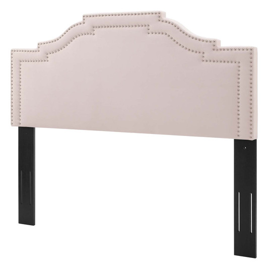 Lucia King/California King Performance Velvet Headboard, Velvet, Pink, 21908