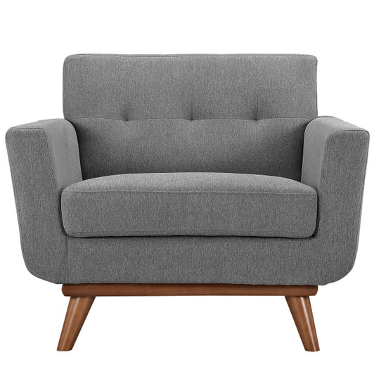 Engage Upholstered Armchair, Grey Fabric