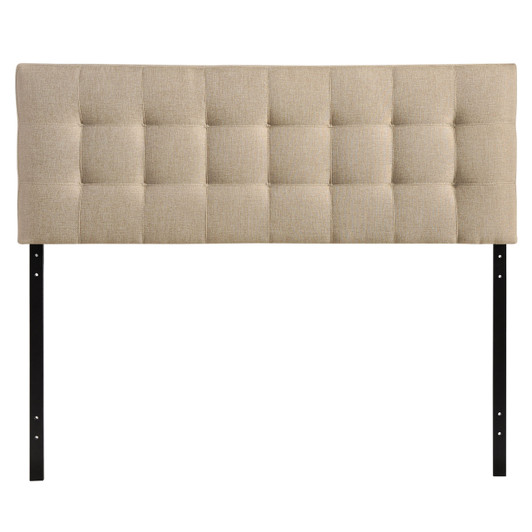 Lily King Fabric Headboard, Beige Fabric