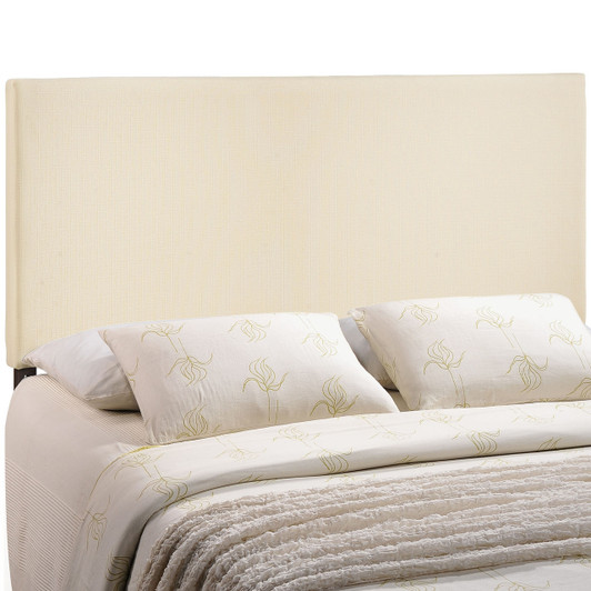Region King Upholstered Headboard, Ivory Fabric