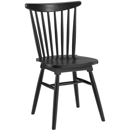 Amble Dining Side Chair, Black Wood Amble Dining Side Chair, Black Wood