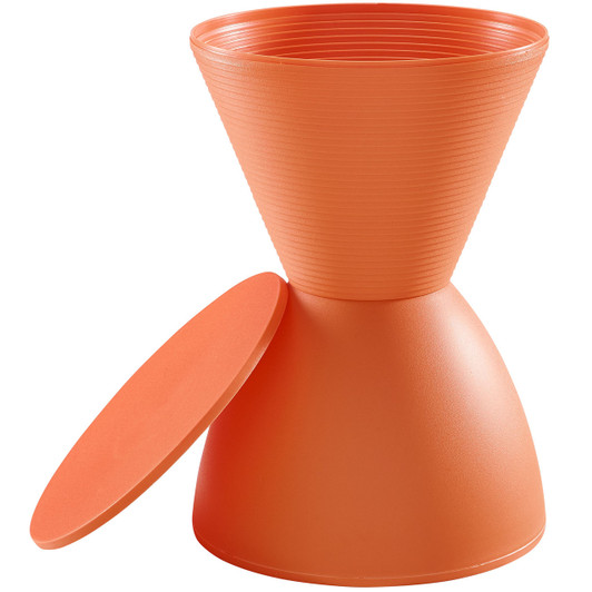 Haste  Stool, Orange, Plastic