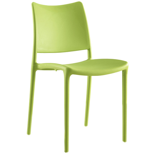Hipster Dining Side Chair (Indoor and Outdoor), Green, Plastic
