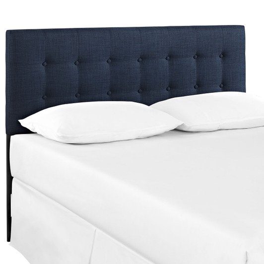 Emily Twin Size Fabric Headboard, Blue, Fabric