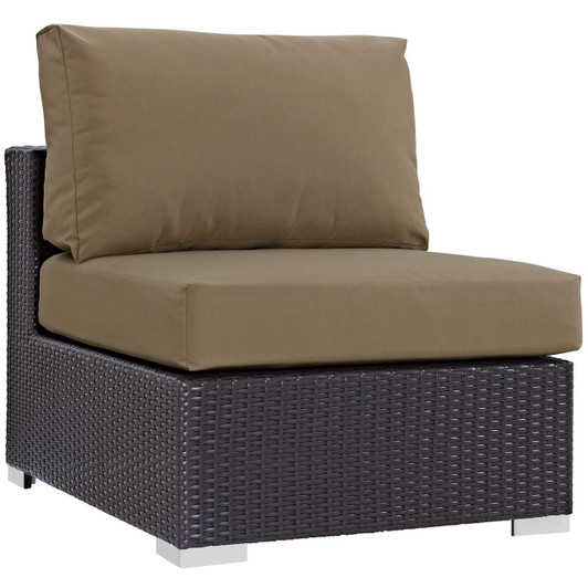 Convene Outdoor Patio Armless, Brown, Rattan 9886