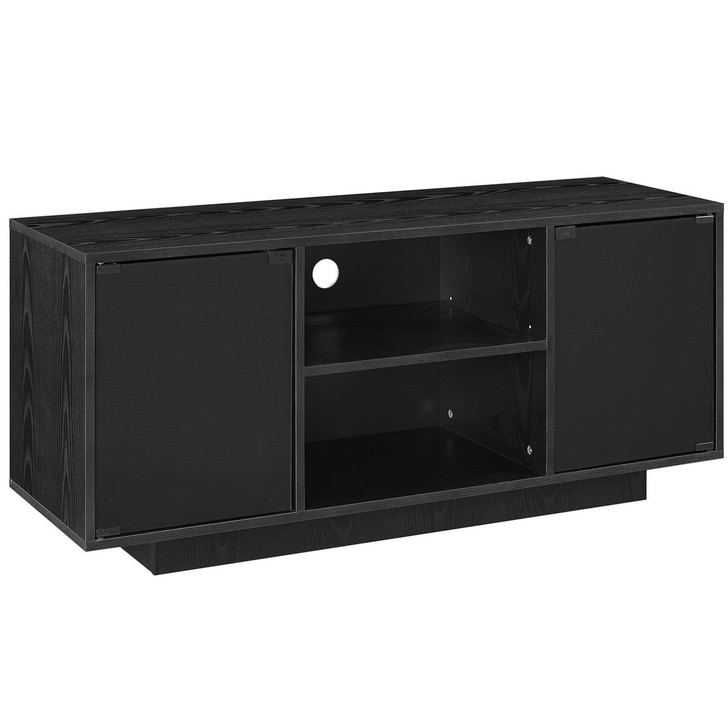 Portal TV Stand, Black, Wood 10125