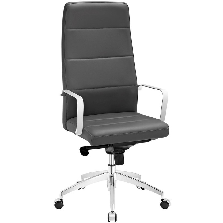 Stride Highback Office Chair, Grey, Faux Leather 10196