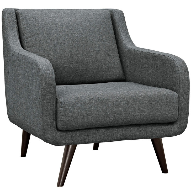 Verve Upholstered Armchair, Grey, Fabric 10228